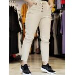 شلوار کتان مام فیت کرم - مانتو پاتریس رشت