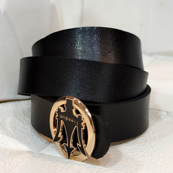 325005-3 کمربند چرم مشکی - مانتو پاتریس رشت