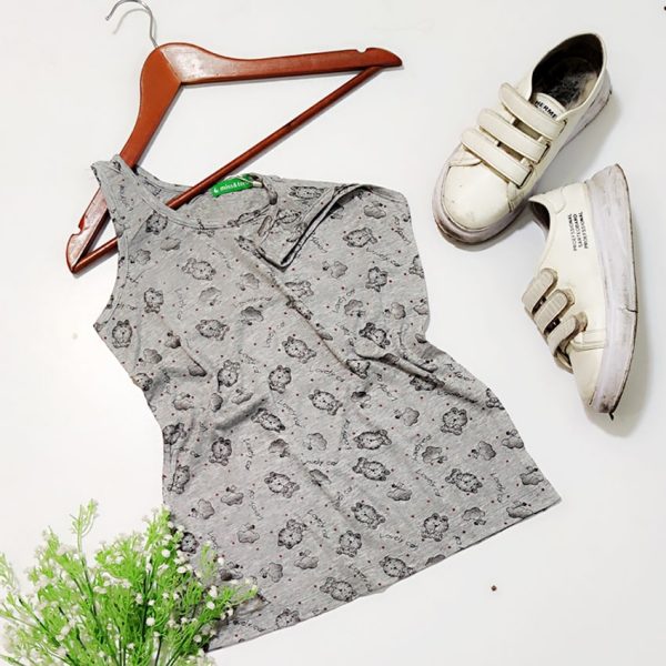 تاپ حلقه ای چاپ گربه - مانتو پاتریس رشت