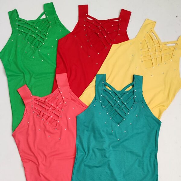 تاپ بند ضربدری نگینی - مانتو پاتریس رشت