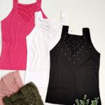 تاپ بند ضربدری نگینی - مانتو پاتریس رشت