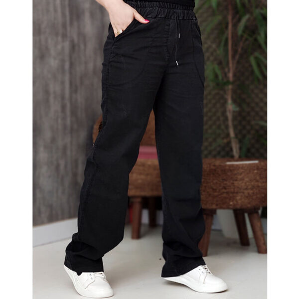 31400145-2 (1) شلوار بگ کاغذی ذغالی - مانتو پاتریس رشت