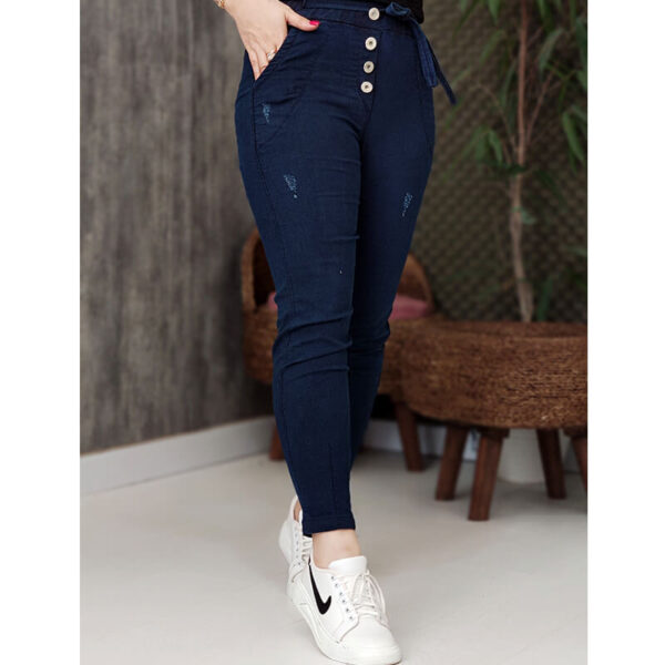 شلوار مام فیت سرمه ای - مانتو پاتریس رشت