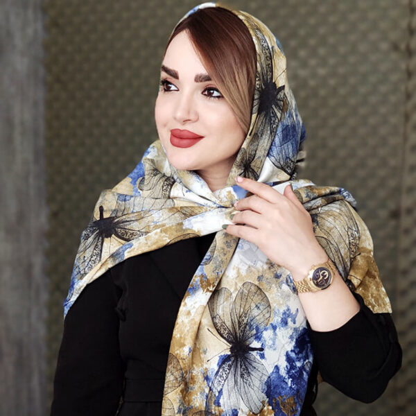 روسری نخی آبرنگی پروانه - مانتو پاتریس رشت