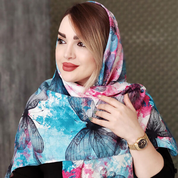 روسری نخی آبرنگی پروانه - مانتو پاتریس رشت