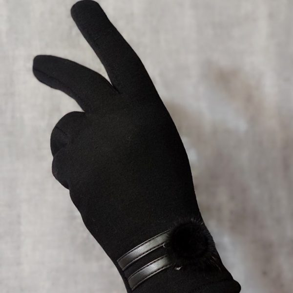 دستکش فوتر مشکی - مانتو پاتریس رشت