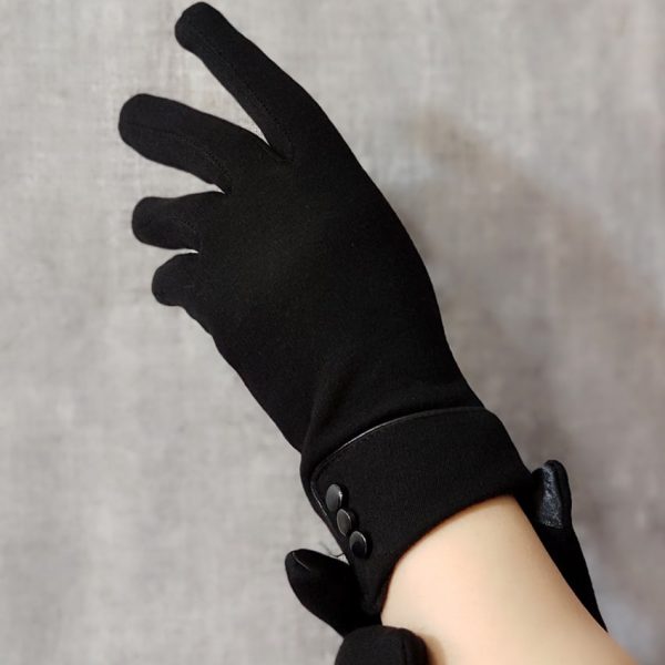 دستکش فوتر مشکی - مانتو پاتریس رشت