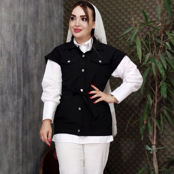 ست وست شومیز دو جیب - مانتو پاتریس رشت