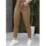 شلوار مام فیت نسکافه ای جلو جیب - مانتو پاتریس رشت