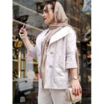 ست مانتو شلوار لنین طرحدار چهار دکمه - مانتو پاتریس رشت