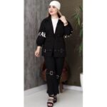 ست مانتو شلوار اسپرت سگک دار - مانتو پاتریس رشت