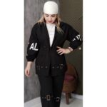 ست مانتو شلوار اسپرت سگک دار - مانتو پاتریس رشت