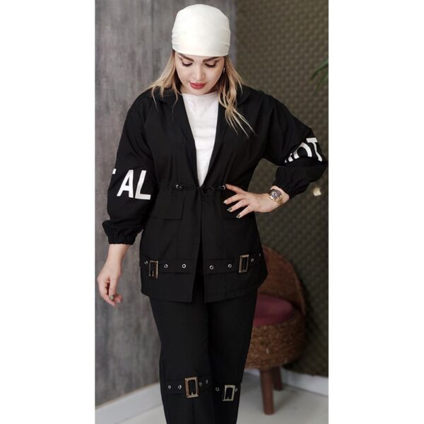 ست مانتو شلوار اسپرت سگک دار - مانتو پاتریس رشت