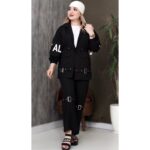 ست مانتو شلوار اسپرت سگک دار - مانتو پاتریس رشت