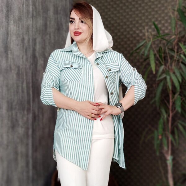 مانتو دو جیب راه راه - مانتو پاتریس رشت