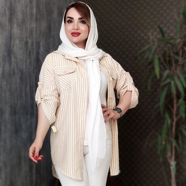 مانتو دو جیب راه راه - مانتو پاتریس رشت