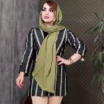 مانتو جین تنسل راه راه - مانتو پاتریس رشت