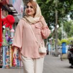 مانتو لنین آستین کش دوزی