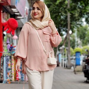 مانتو لنین آستین کش دوزی