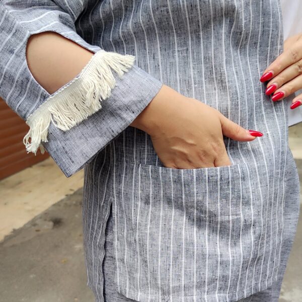 ست پانچ لنین راه راه - مانتو پاتریس رشت