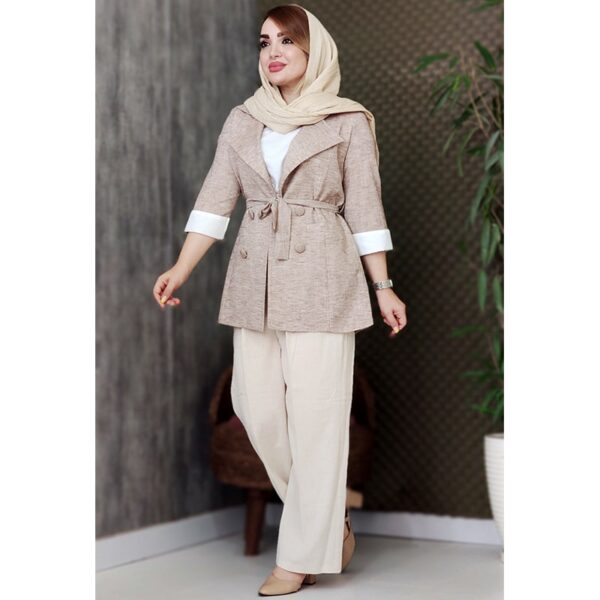 ست کت شلوار لنین - مانتو پاتریس رشت