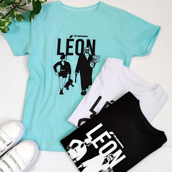 تیشرت نخ پنبه چاپ لئون - مانتو پاتریس رشت