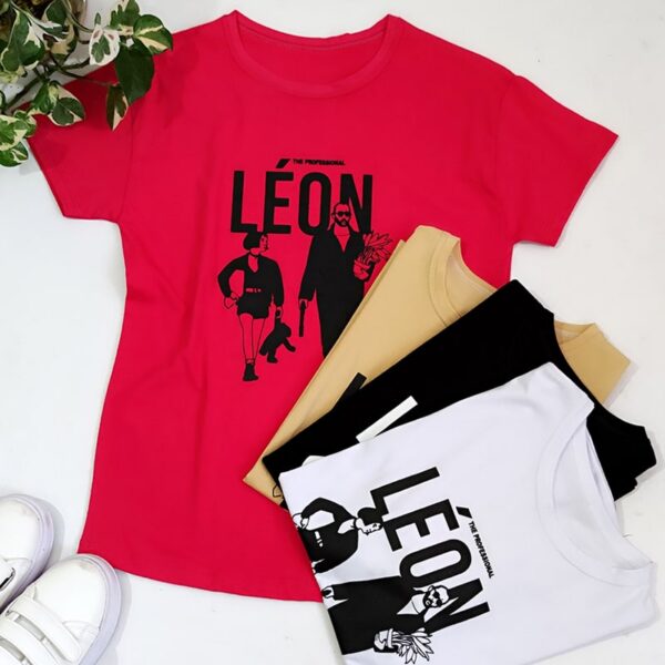 تیشرت نخ پنبه چاپ لئون - مانتو پاتریس رشت