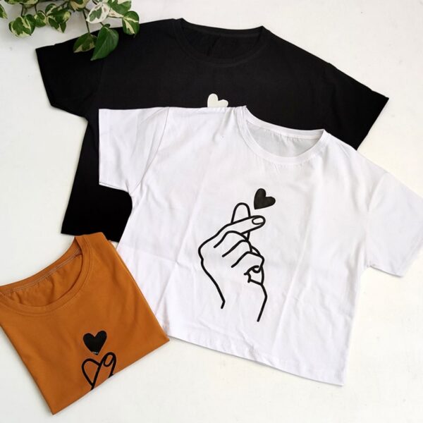 تیشرت کراپ قلب - مانتو پاتریس رشت