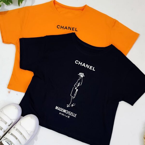 تیشرت کراپ چاپ چنل - مانتو پاتریس رشت