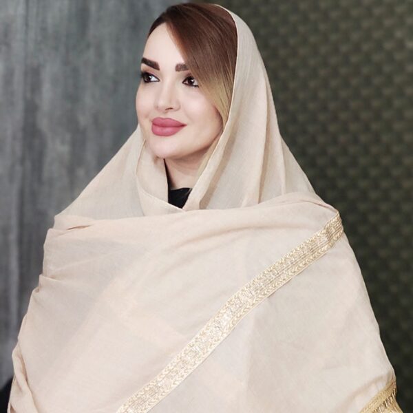 شال سوپرنخ نوار طلایی - مانتو پاتریس رشت