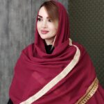 شال سوپرنخ نوار طلایی - مانتو پاتریس رشت