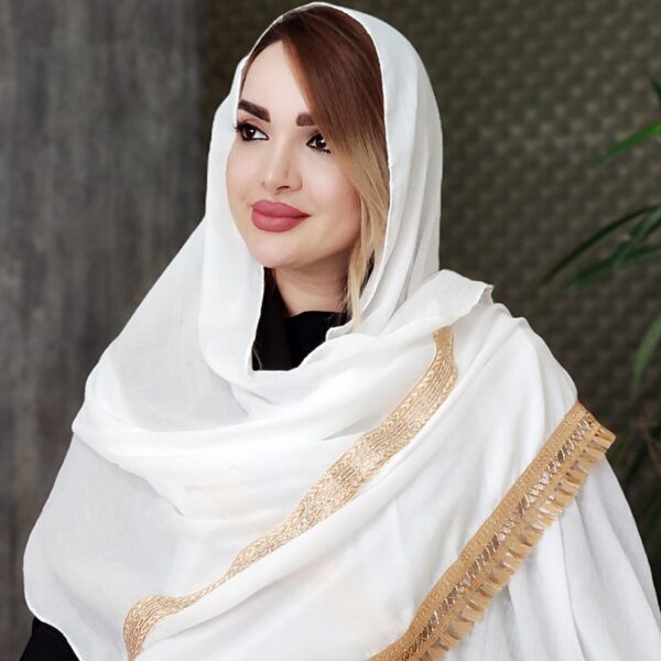 شال سوپرنخ نوار طلایی - مانتو پاتریس رشت