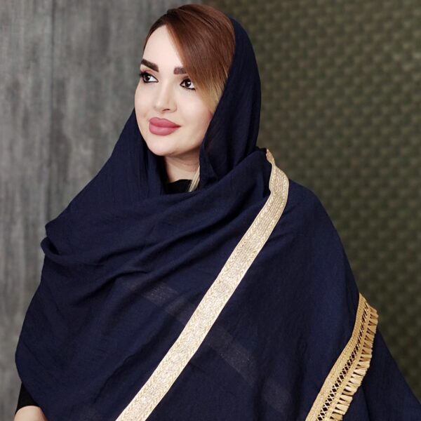 شال سوپرنخ نوار طلایی - مانتو پاتریس رشت
