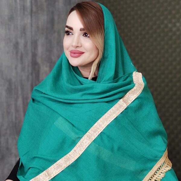 شال سوپرنخ نوار طلایی - مانتو پاتریس رشت