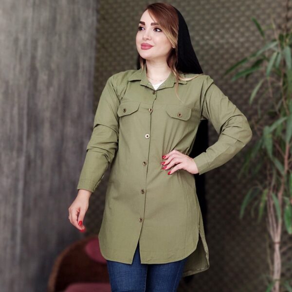 مانتو بغل زیپ لنین - مانتو پاتریس رشت