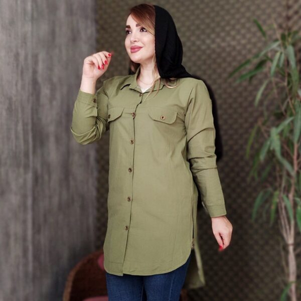 مانتو بغل زیپ لنین - مانتو پاتریس رشت