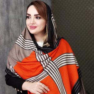 شال راه راه رنگی - مانتو پاتریس رشت