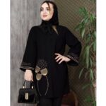 مانتو شانتون قاصدک مشکی - مانتو پاتریس رشت