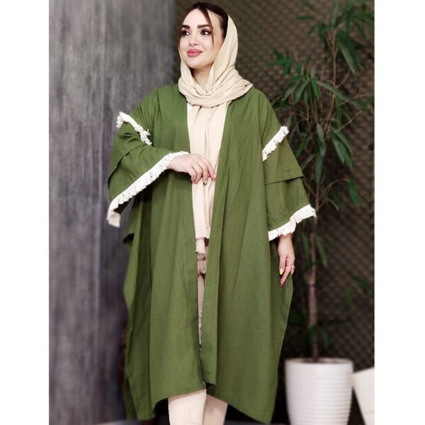 مانتو پانچ لینن بلند - مانتو پاتریس رشت