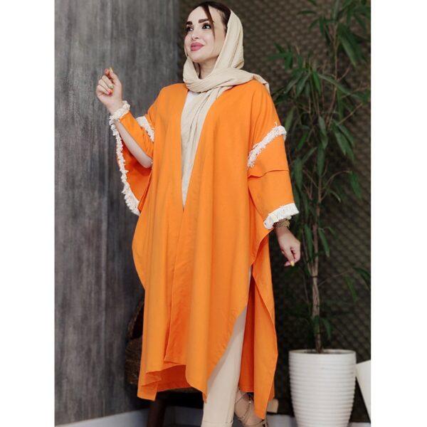 مانتو پانچ لینن بلند - مانتو پاتریس رشت