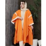 مانتو پانچ لینن بلند - مانتو پاتریس رشت
