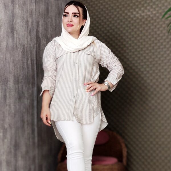 مانتو وال پشت بلند رنگی - مانتو پاتریس رشت