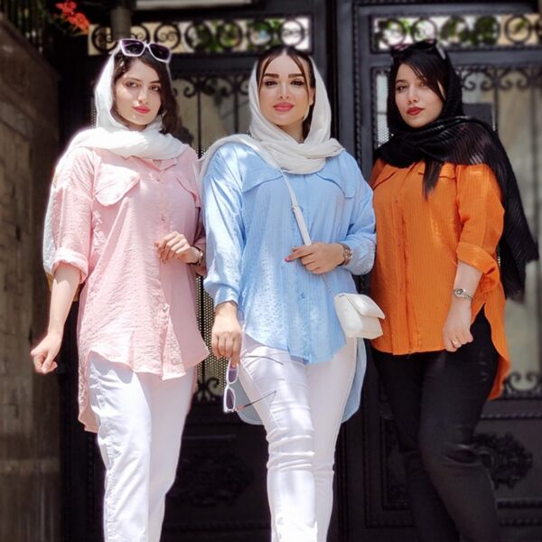 مانتو وال پشت بلند رنگی - مانتو پاتریس رشت