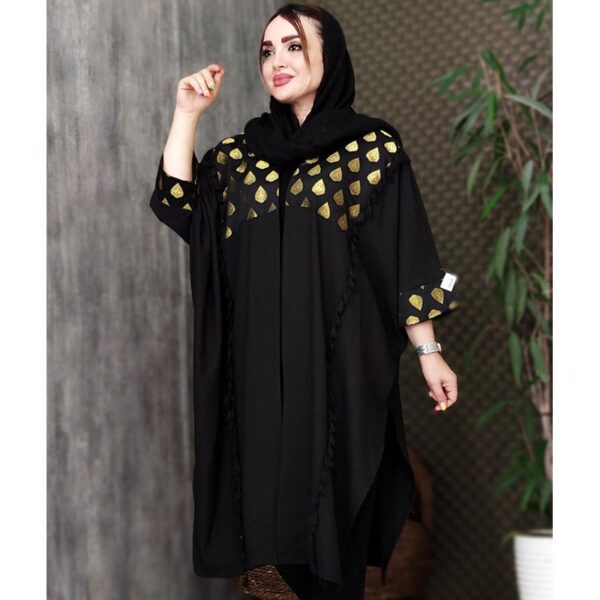 مانتو پانچ بلند مشکی - مانتو پاتریس رشت