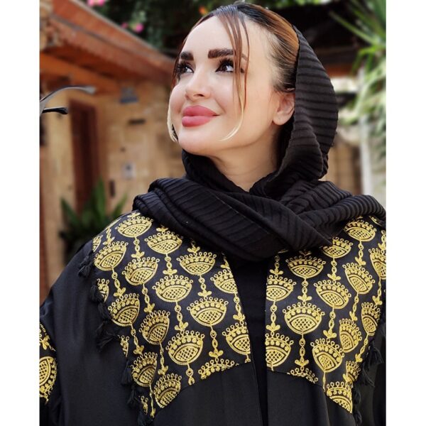 مانتو پانچ بلند مشکی - مانتو پاتریس رشت