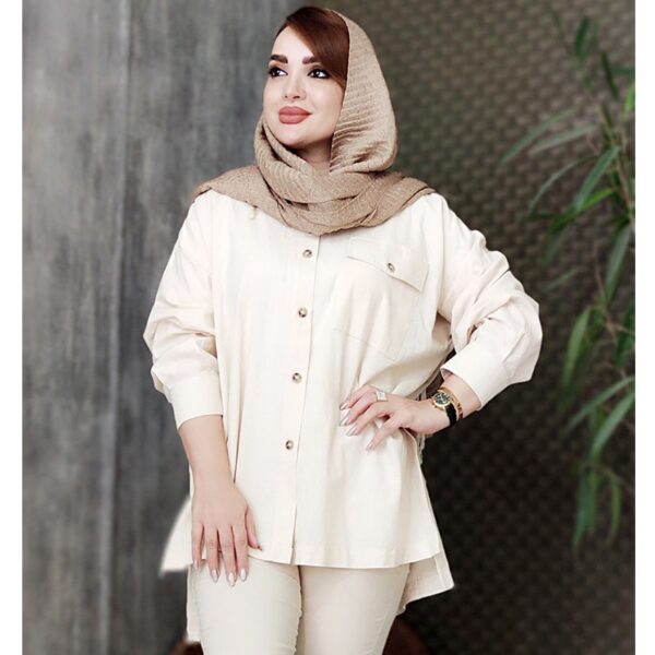 مانتو لینن پشت مکرومه - مانتو پاتریس رشت