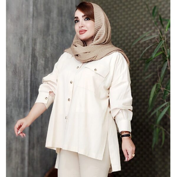 مانتو لینن پشت مکرومه - مانتو پاتریس رشت