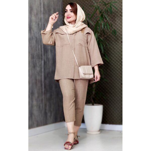 ست مانتو شلوار لینن ابروبادی - مانتو پاتریس رشت