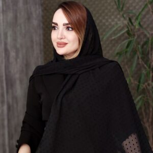 شال مشکی حریر اشکی - مانتو پاتریس رشت