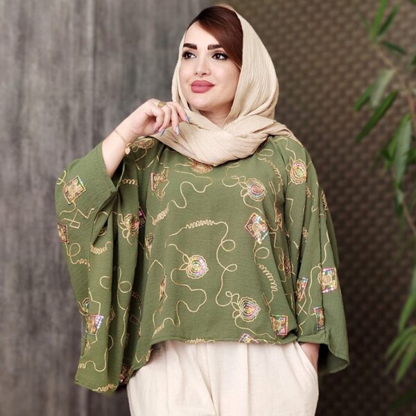 شومیز پانچ پولکی - مانتو پاتریس رشت